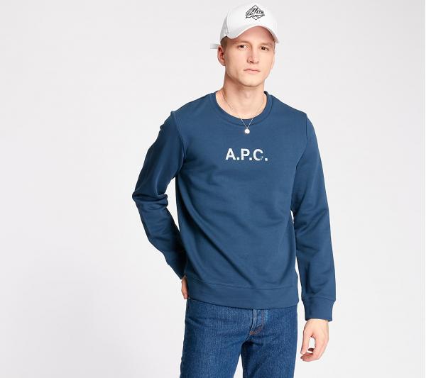 A.P.C. Stamp Crewneck Blue