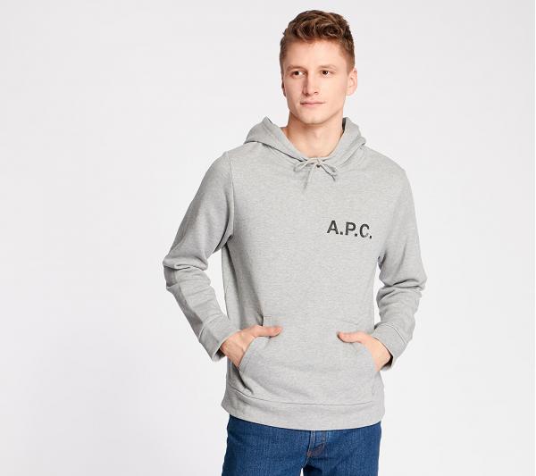 A.P.C. Stamp Hoodie Gris Chine
