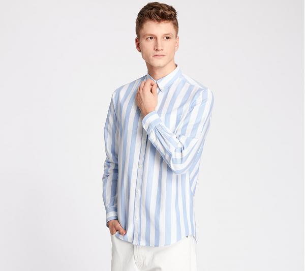 Norse Projects Anton Oxford Shirt Pale Blue Wide Stripe