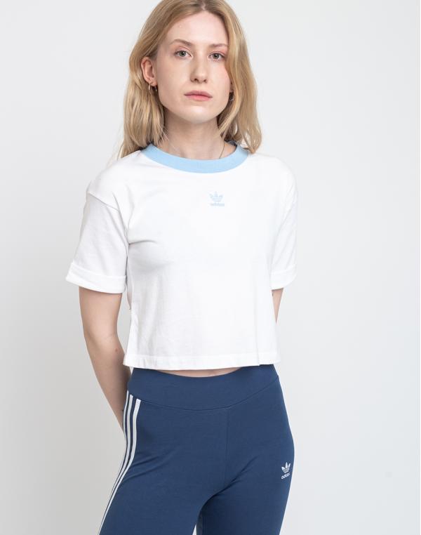 adidas Originals Crop Top White/Clear Sky 34