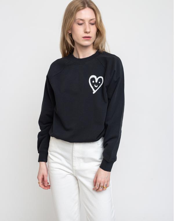 Thinking MU Cutre Heart Raglan Sweatshirt Phantom XS