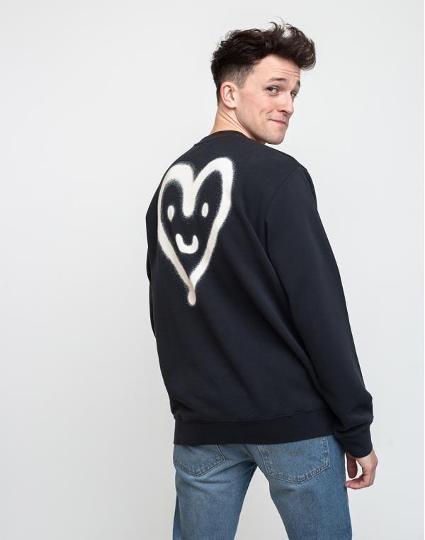 Thinking MU Cutre Heart Sweatshirt Phantom L