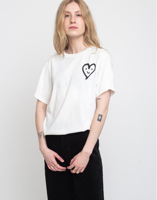Thinking MU Cutre Heart T-shirt Snow White L