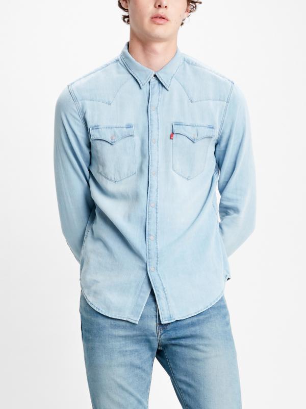 Košile Levi's® Barstow Western Standard Lw Super Ligh Modrá