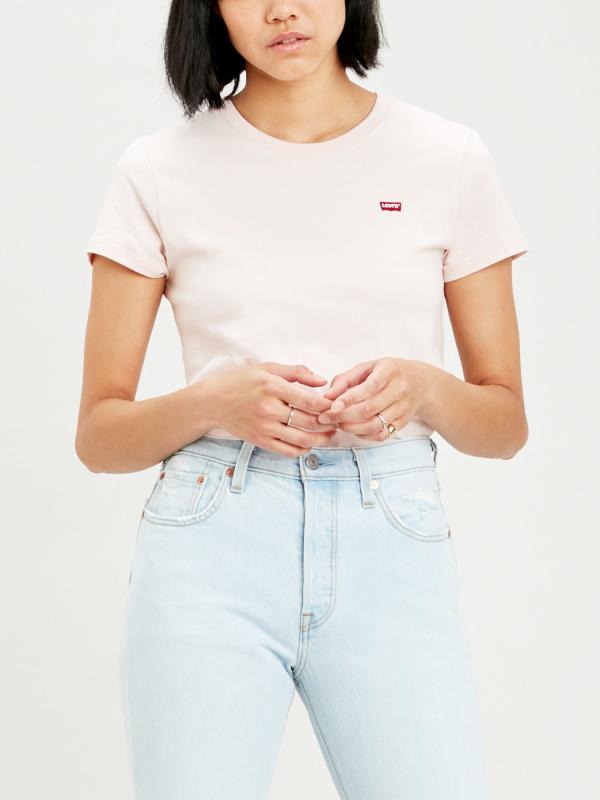 Tričko LEVI'S Perfect Tee Peach Blush Bílá