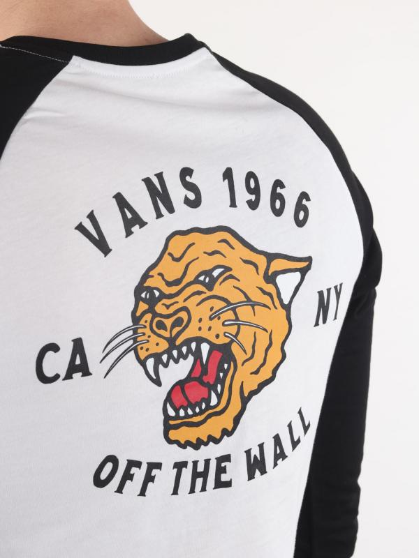 Tričko Vans Mn Growler Raglan White/Black Bílá