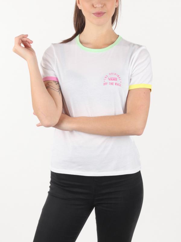 Tričko Vans Wm Rally Bell White/Green Ash Bílá