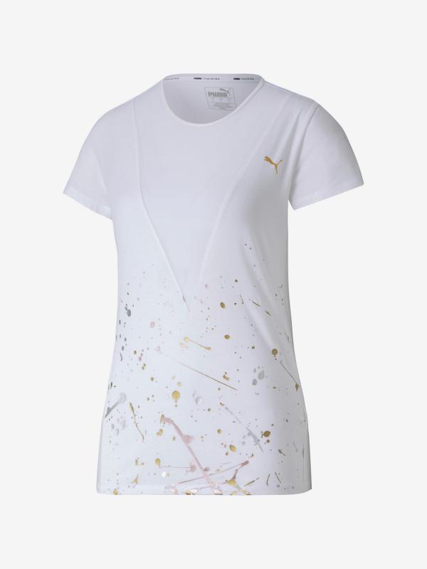 Tričko Puma Metal Splash Deep V Tee Bílá