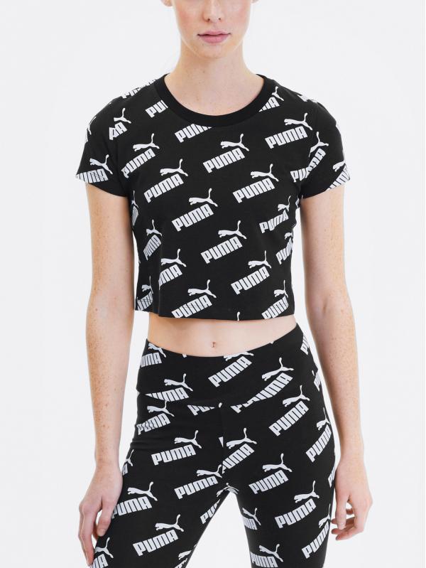 Tričko Puma Amplified Aop Fitted Tee Černá