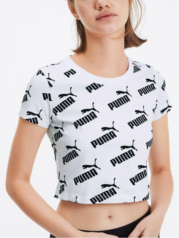Tričko Puma Amplified Aop Fitted Tee Bílá