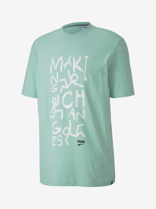 Tričko Puma Downtown Graphic Tee Zelená