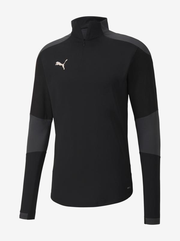 Tričko Puma Teamfinal 21 Trg 1 4 Zip Černá