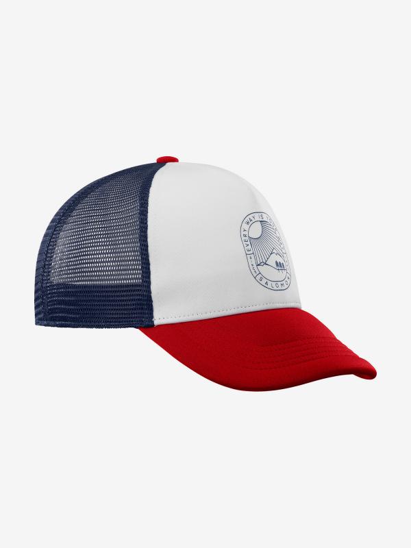 Kšiltovka Salomon Summer Logo Cap M Wh/Goji Berry Barevná