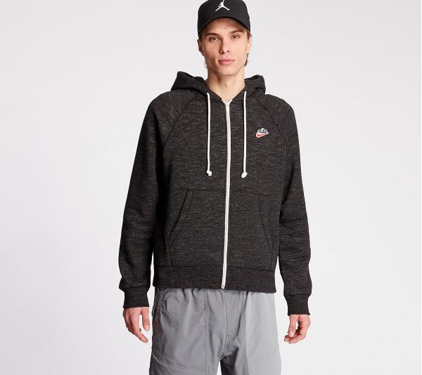Nike Sportswear Heritage Fullzip SB Hoodie Black/ Grey Heater