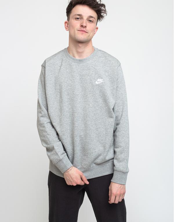 Nike Sportswear Club Crew Dk Grey Heather/White L