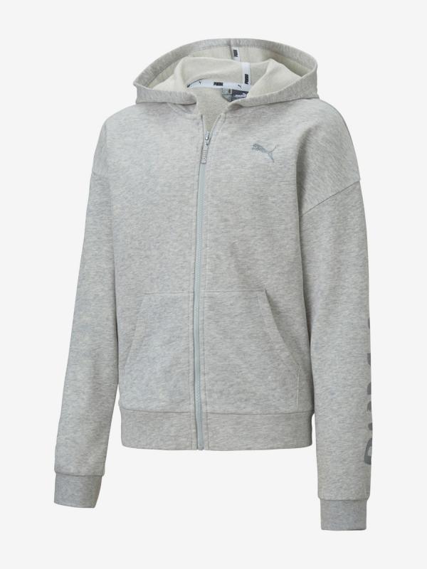 Mikina Puma Alpha Sweat Jacket Šedá
