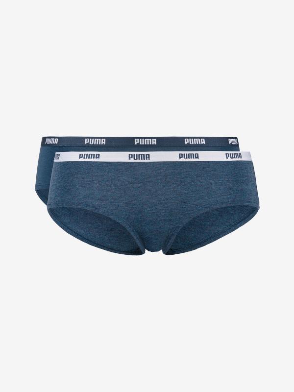 Kalhotky Puma ICONIC HIPSTER 2P Dark denim Modrá