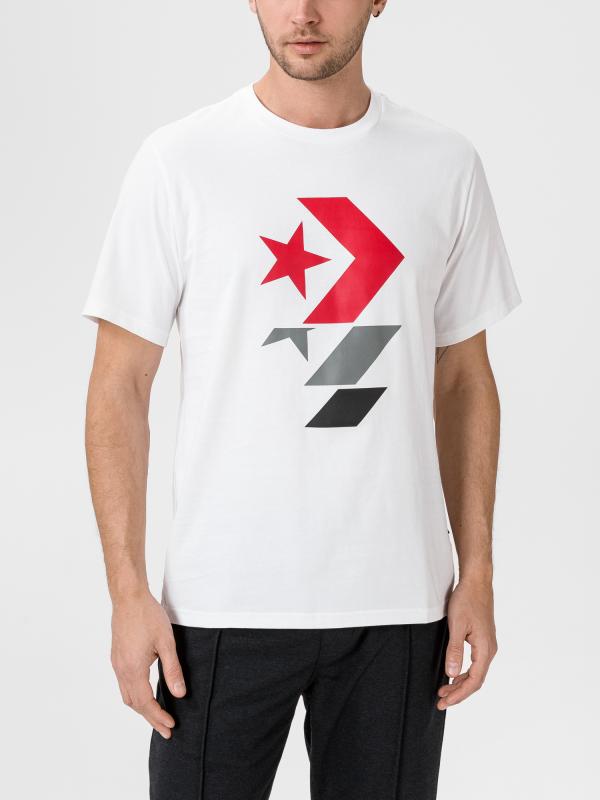 Tričko Converse Repeated Star Chevron Tee Bílá