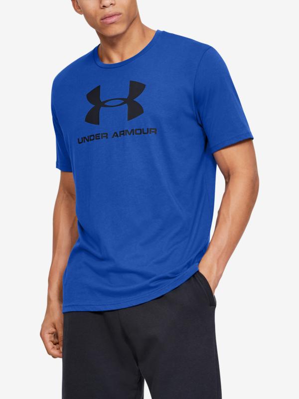 Tričko Under Armour Sportstyle Logo Ss Modrá