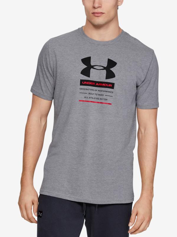 Tričko Under Armour Perf. Origin Center Ss Šedá