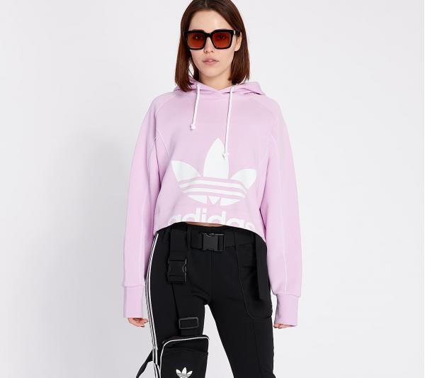 adidas Cropped Hoodie Clear Lilac