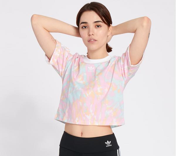 adidas Crop Top Multicolor/ White/ True Pink