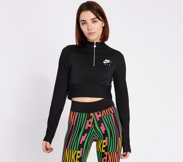 Nike Sportswear Air Longsleeve Rib Top Black/ Ice Silver