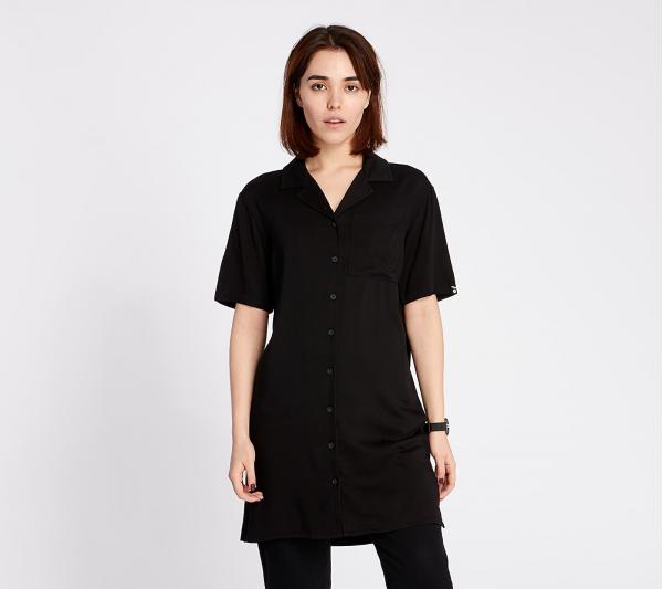 Lazy OAF Bowling Shirt Dress Black