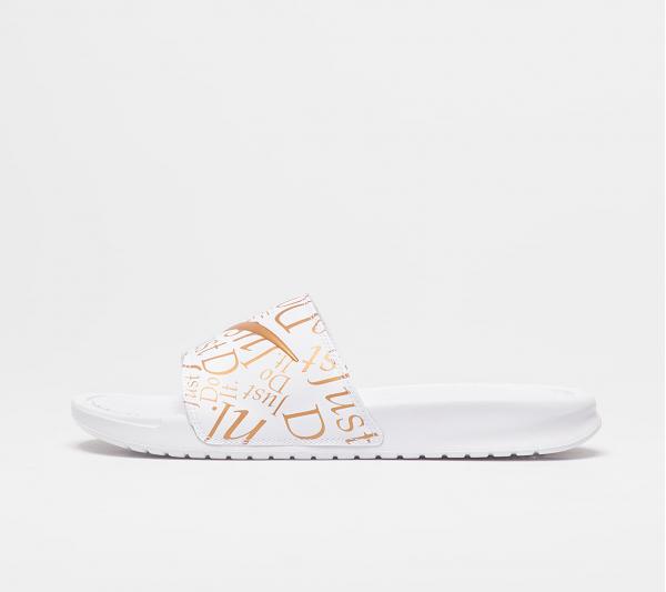 Nike Wmns Benassi Jdi Print White/ Metallic Gold