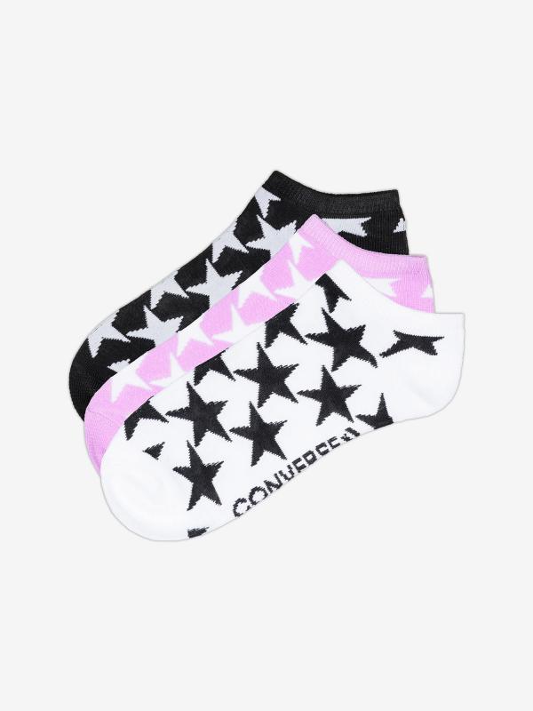 Ponožky Converse 3Pp Jumbo Stars No Show Barevná
