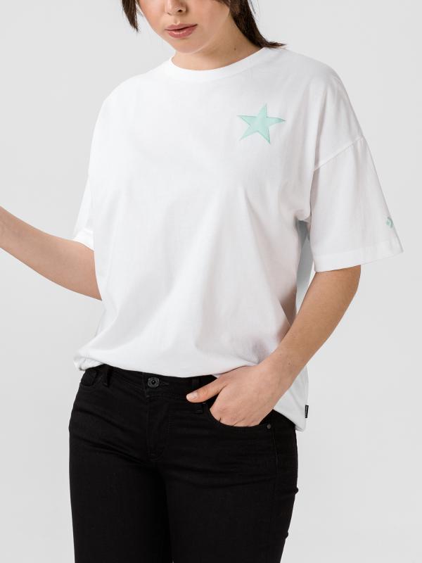 Tričko Converse Twisted Varsity Os Tee Bílá