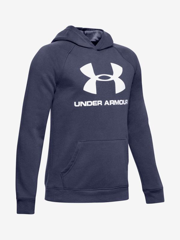 Tričko Under Armour Rival Logo Hoodie Modrá