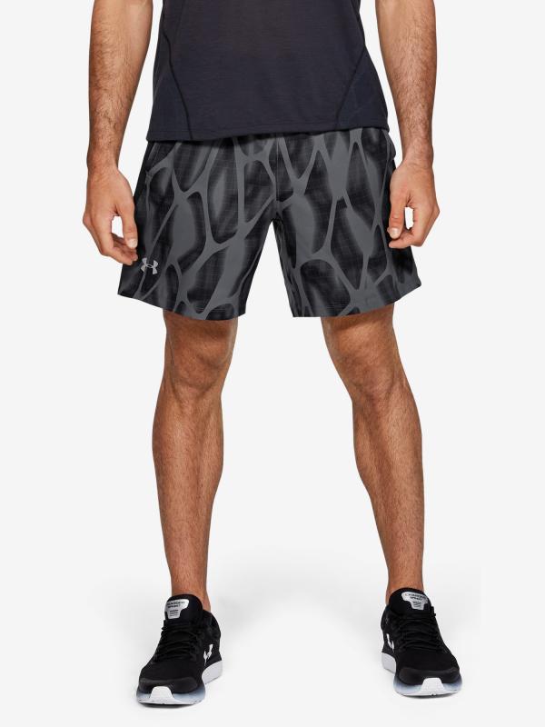 Kraťasy Under Armour Launch Sw 7'' Printed Short Šedá