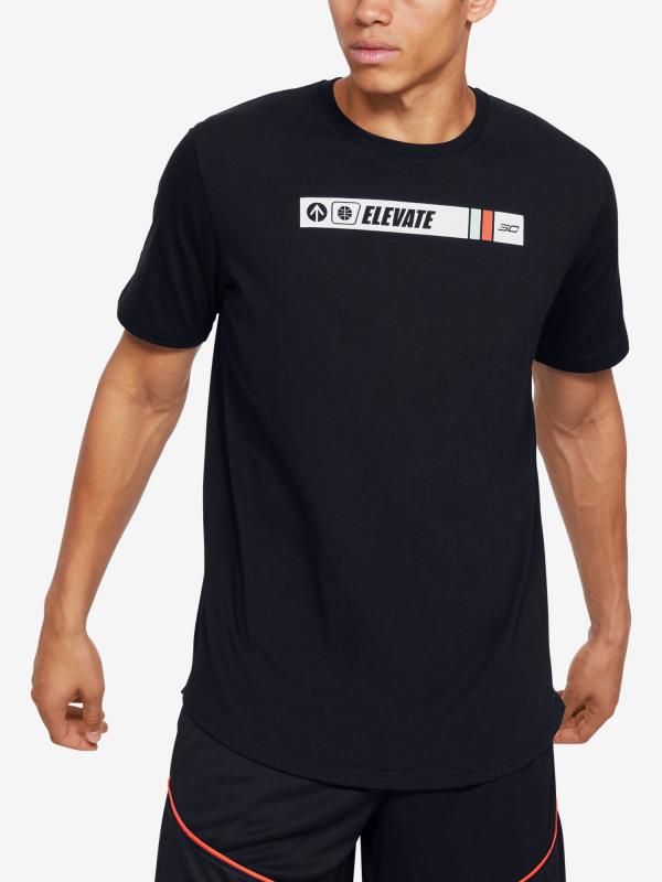 Tričko Under Armour Sc30 Ss Elevated Tee Černá