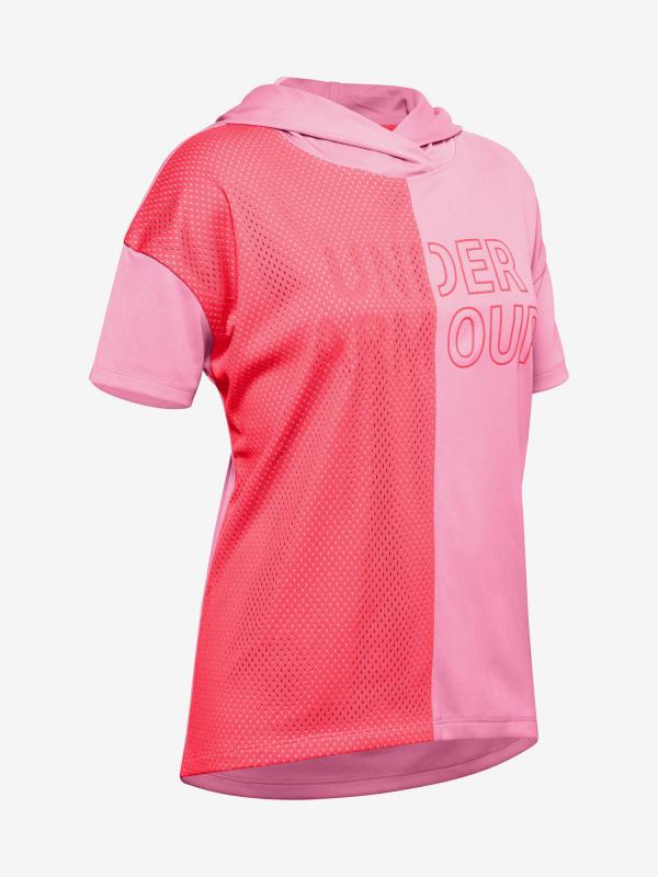 Mikina Under Armour Tech Graphic Ss Hoodie Růžová