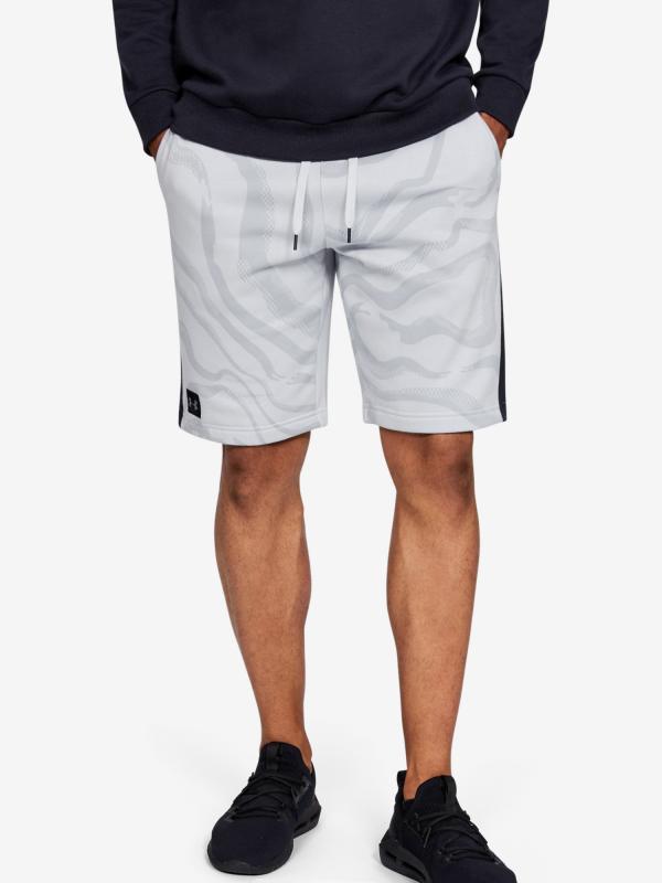 Kraťasy Under Armour Rival Fleece Printed Shorts Bílá