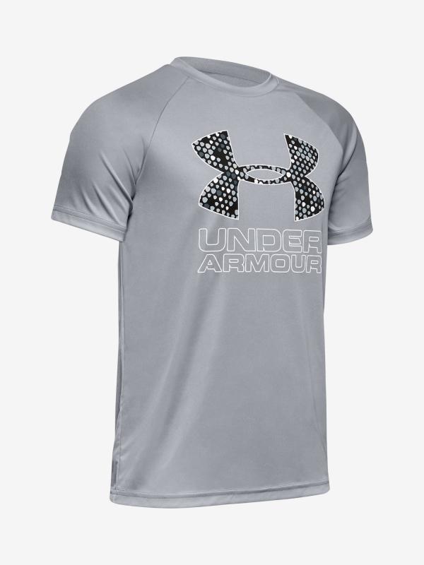 Tričko Under Armour Tech Hybrid Prt Fill Ss Šedá
