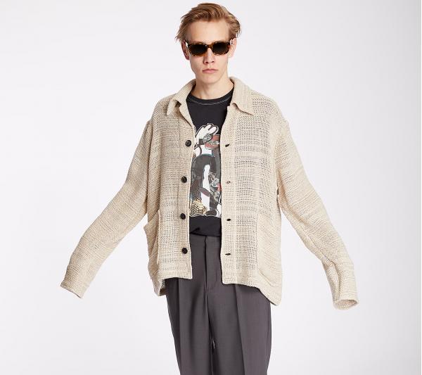 Our Legacy Coach Shirt Beige Sack Weave