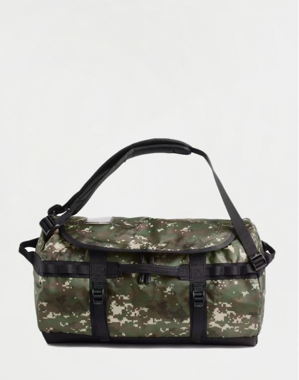 The North Face Base Camp Duffel S Burnt Olive Green Woods Camo Print/ Burnt Olive Green