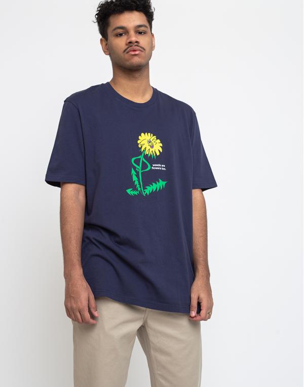 Lazy Oaf Weeds Are Flowers Too T-shirt Navy S