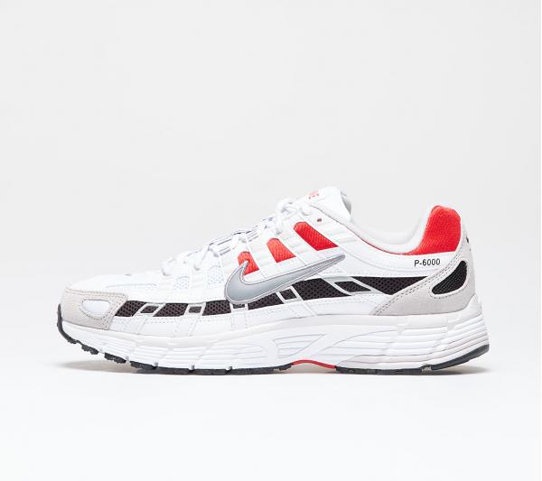 Nike P-6000 White/ Particle Grey-University Red