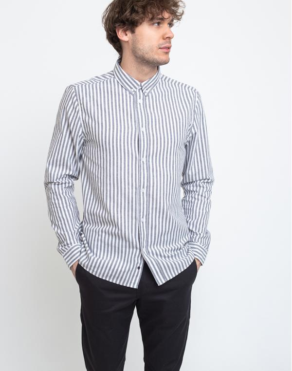 RVLT 3758 Stripe Shirt Grey M
