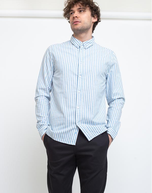 RVLT 3758 Stripe Shirt Lightblue L