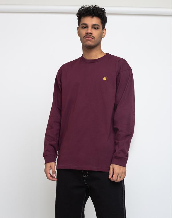 Carhartt WIP L/S Chase T-Shirt Shiraz/Gold M