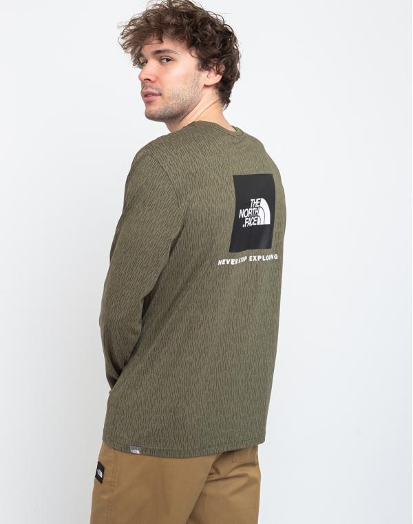 The North Face Ls Red Box Tee Burntolive S
