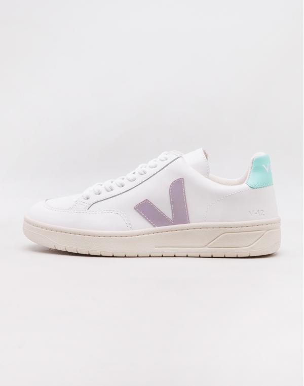 Veja V-12 Extra White Parme Turquoise 36