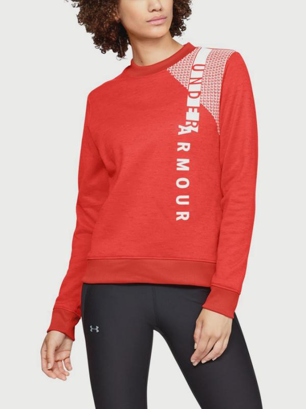 Mikina Under Armour Synthetic Fleece Crew Wm Oranžová