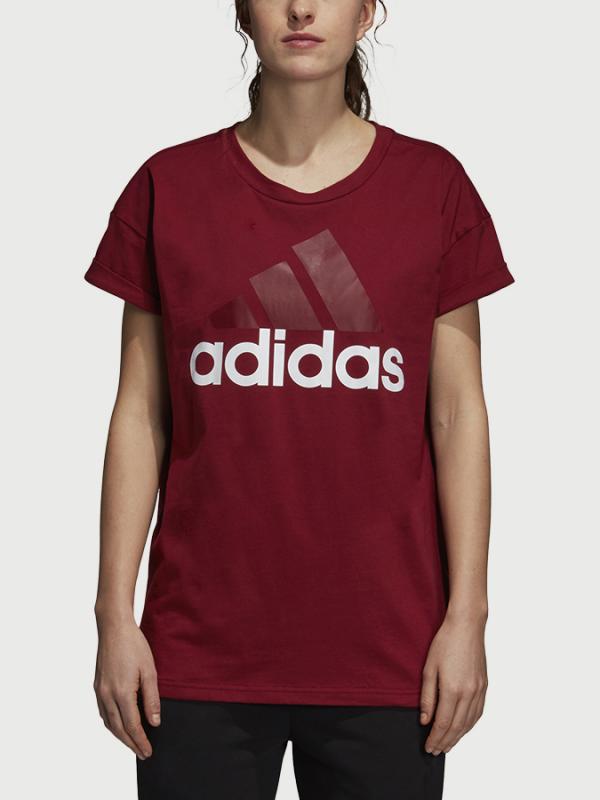 Tričko adidas Performance Ess Lin Lo Tee Červená