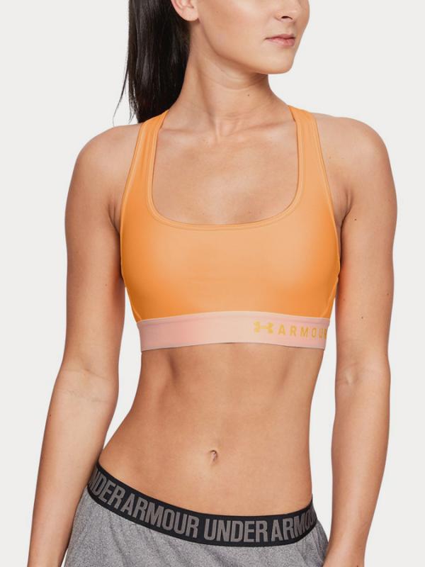 Kompresní podprsenka Under Armour Mid Crossback Bra Oranžová