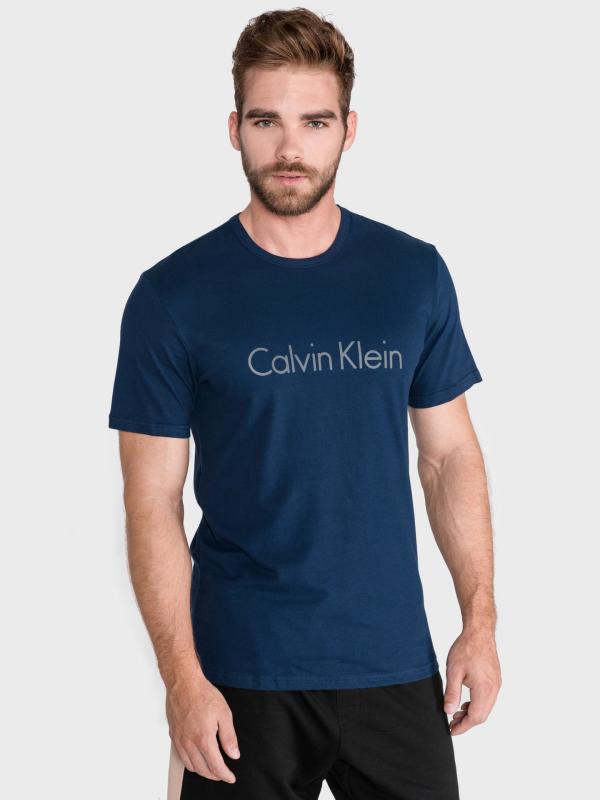 Triko na spaní Calvin Klein Modrá